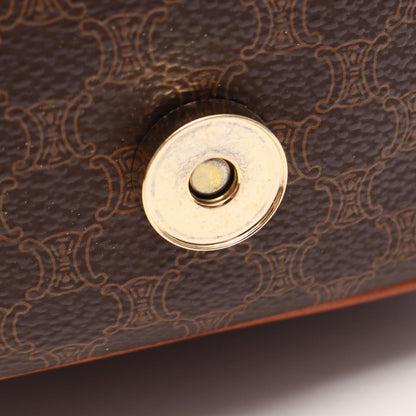 Celine Shoulder Bag Macadam Brown Dark Leather — view 6