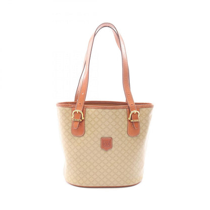 Celine Tote Bag Macadam Beige Brown Leather