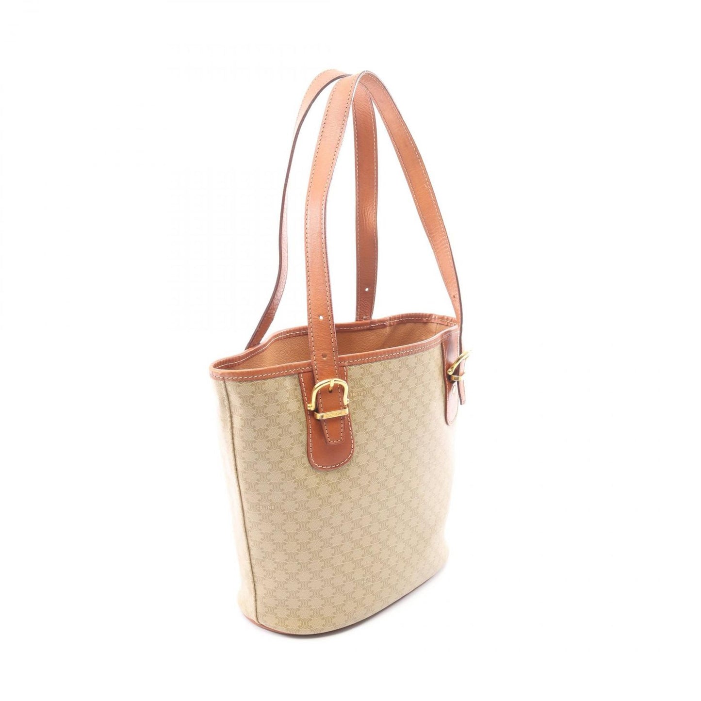 Celine Tote Bag Macadam Beige Brown Leather — view 2