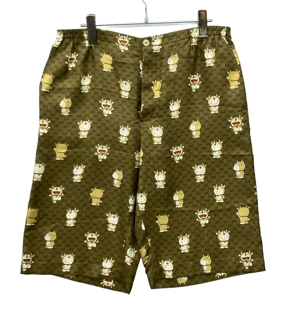 Gucci Silk 100% Shorts GG All Over Print Doraemon 46
