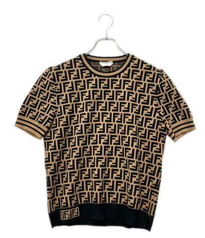 Fendi FF Motif Short Sleeve Knit 46 Sweater