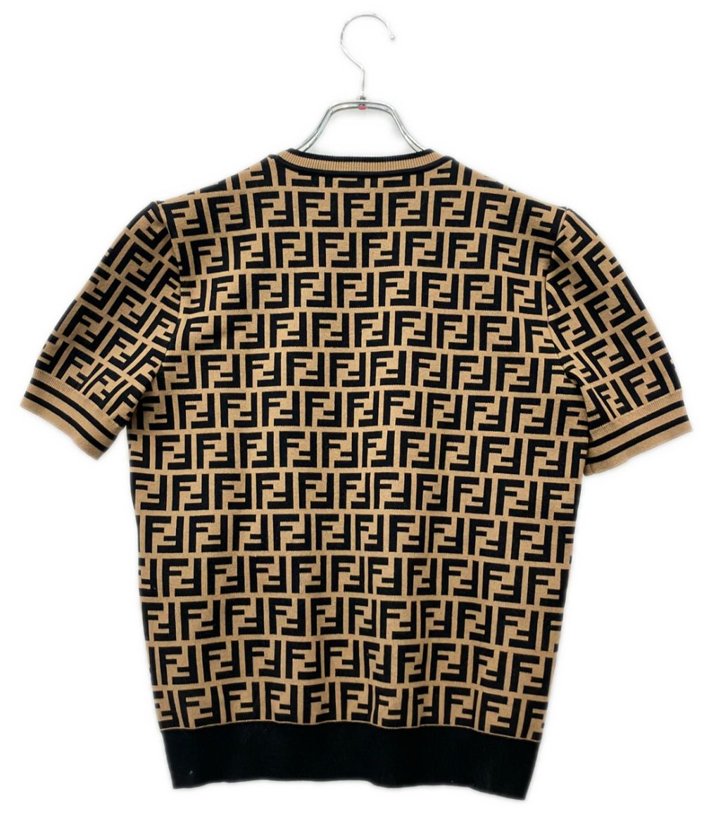 Fendi FF Motif Short Sleeve Knit 46 Sweater — view 2