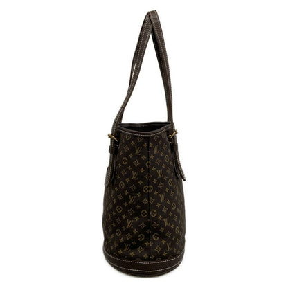 Louis Vuitton Shoulder Bag Monogram Mini Lin Bucket PM Ebene Cotton Linen — view 2