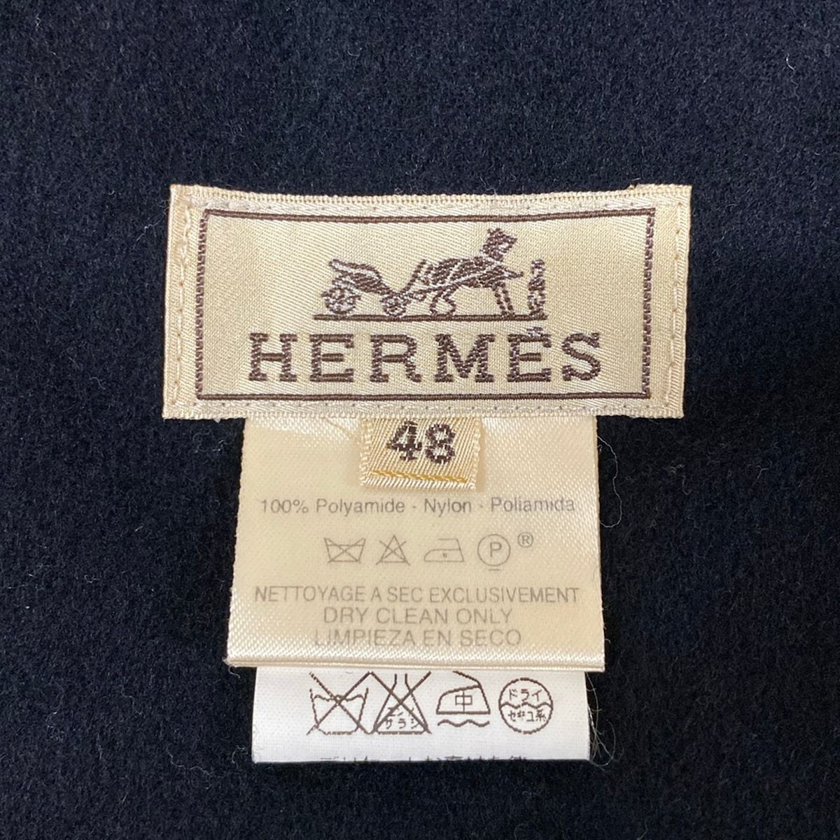 Hermes Duffle Coat L Black Long Sleeve 48 — view 3