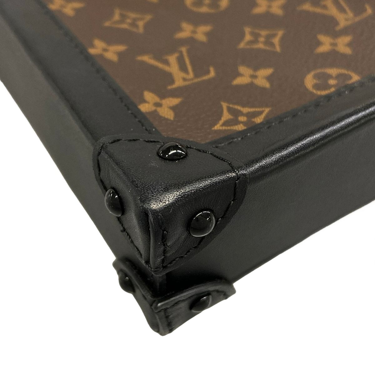 Louis Vuitton Shoulder Bag Monogram Pochette Trunk Vertical Black Leather — view 6