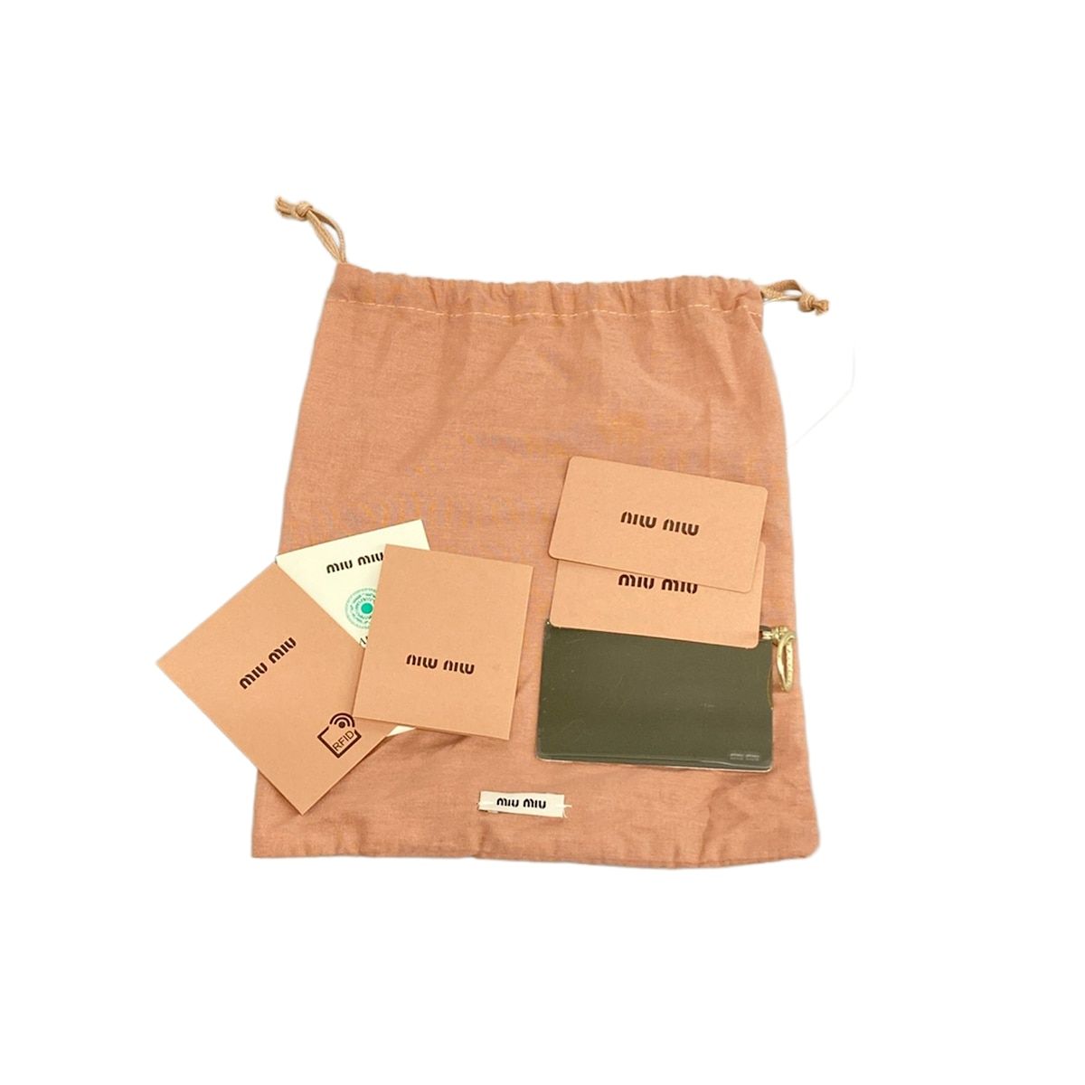 Miu Miu Shoulder Bag Matelasse Micro Gold Leather — view 8