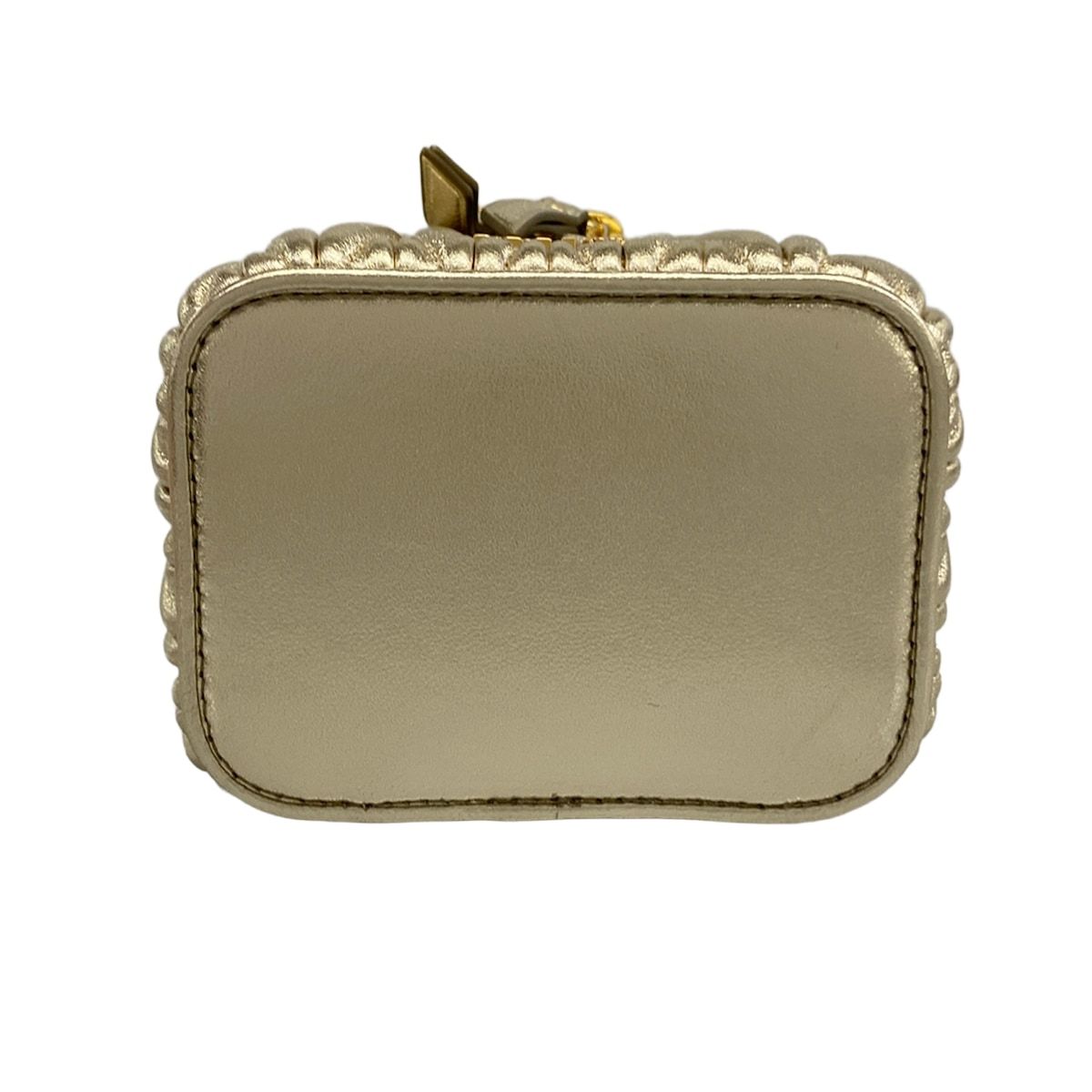 Miu Miu Shoulder Bag Matelasse Micro Gold Leather — view 5