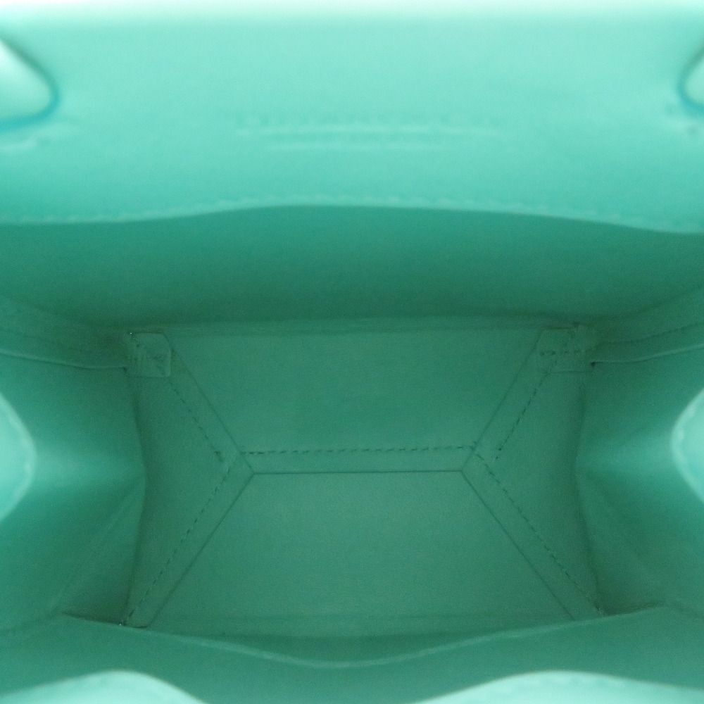Tiffany & Co Mini Shopping Tote Leather Blue Handbag — view 7