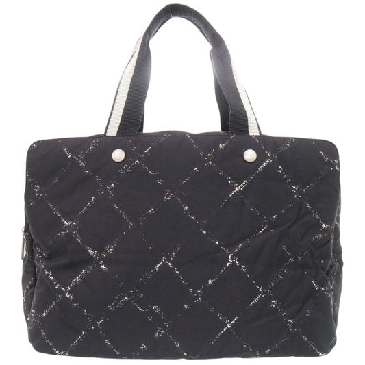 Chanel Travel Line Black Boston Bag