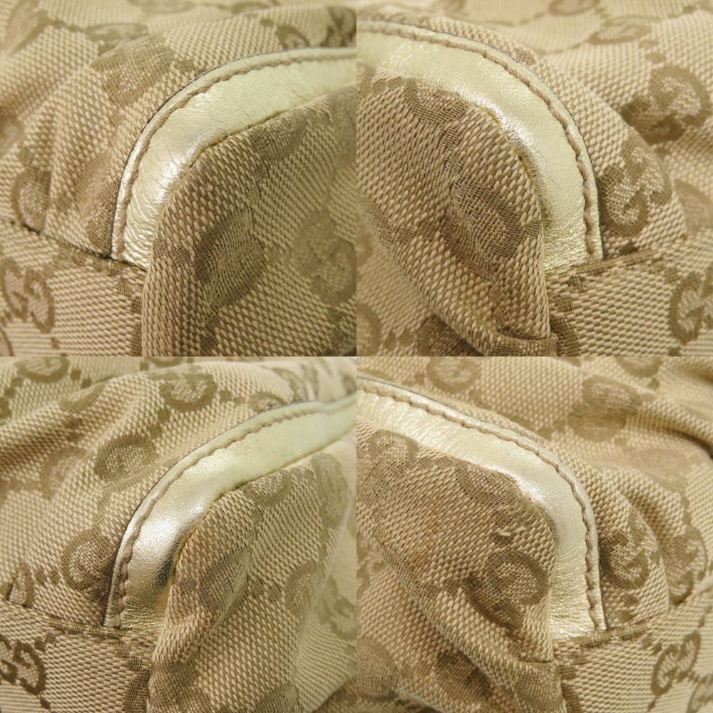 Gucci Guccissima Abbey GG Canvas Beige Gold Handbag — view 5