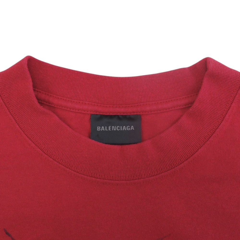 Balenciaga Diy Metal Cotton Red Short Sleeve T-Shirt M — view 3