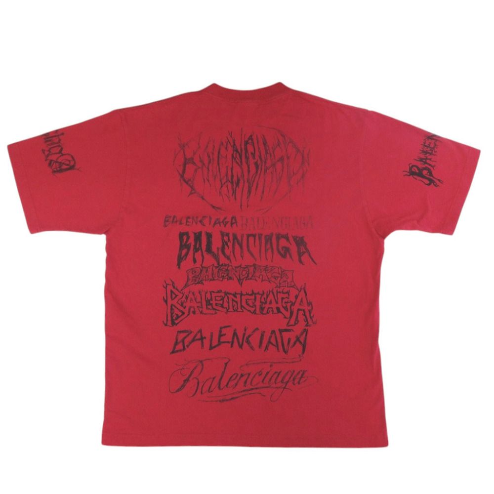 Balenciaga Diy Metal Cotton Red Short Sleeve T-Shirt M — view 2