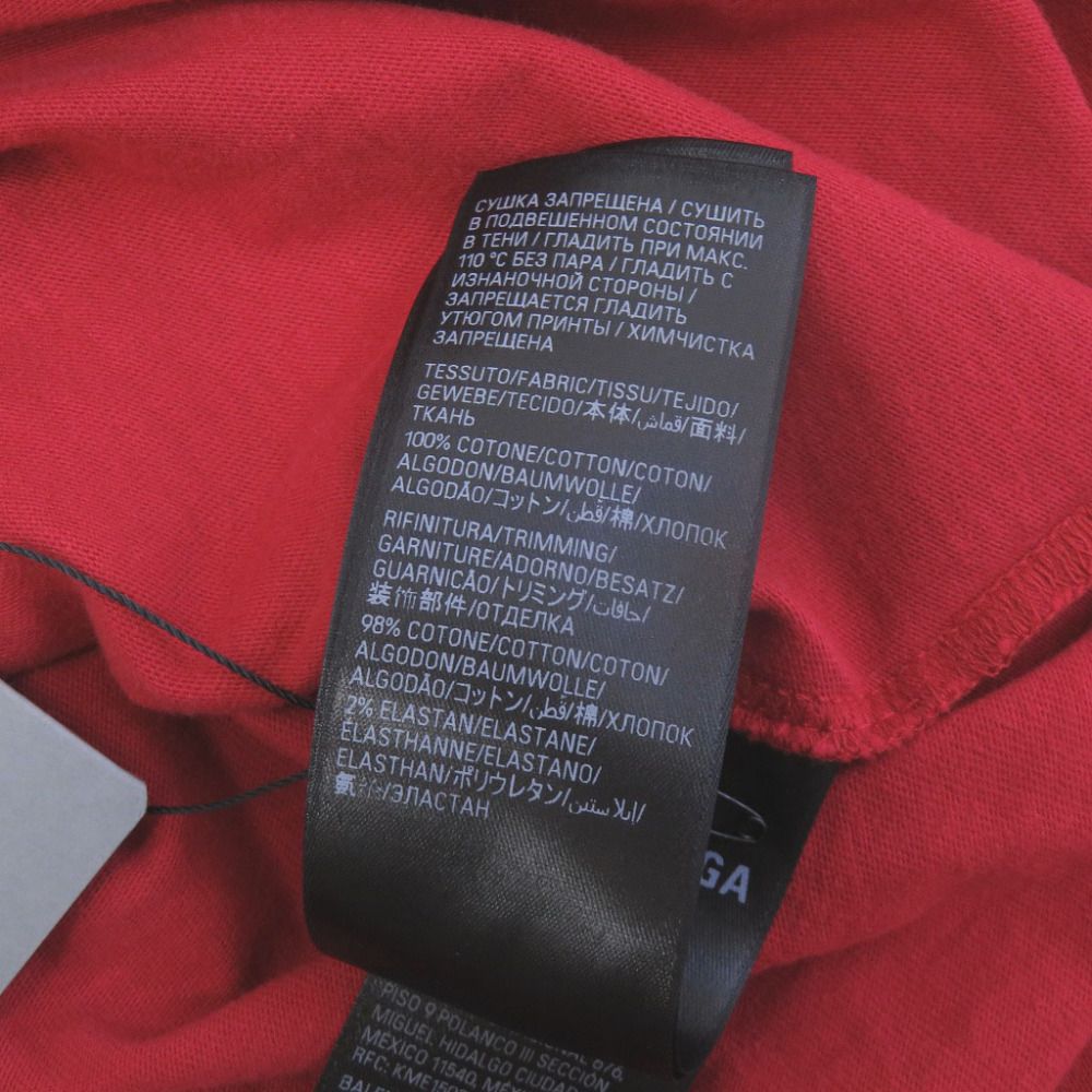 Balenciaga Diy Metal Cotton Red Short Sleeve T-Shirt M — view 8