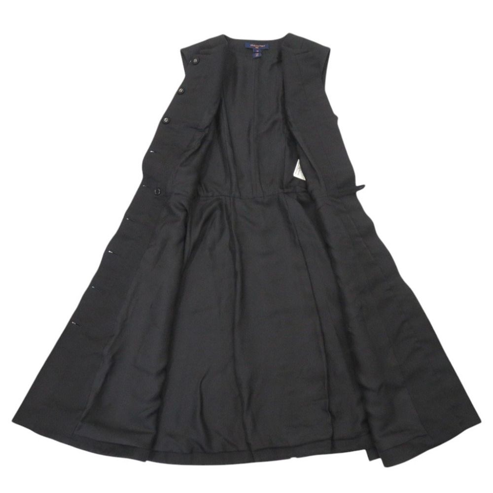 Louis Vuitton Jewel Button Dress Sleeveless Silk Black 34 — view 3