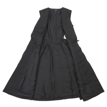 Louis Vuitton Jewel Button Dress Sleeveless Silk Black 34 — view 3