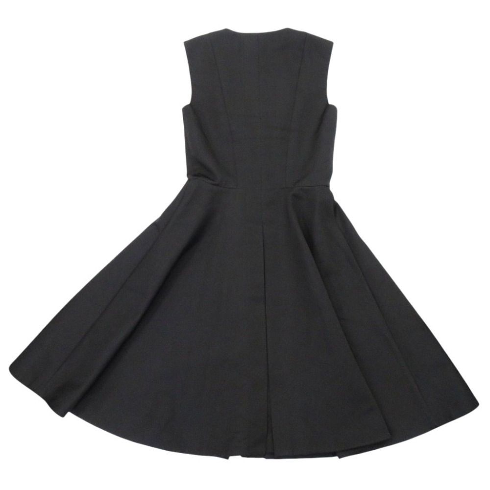 Louis Vuitton Jewel Button Dress Sleeveless Silk Black 34 — view 2