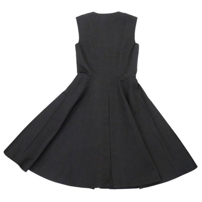 Louis Vuitton Jewel Button Dress Sleeveless Silk Black 34 — view 2