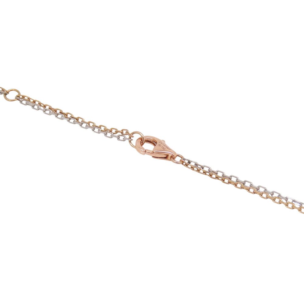 Cartier Necklace Love Diamond 18k Pink Gold 18k White Circle Three Hoop Pendant — view 5