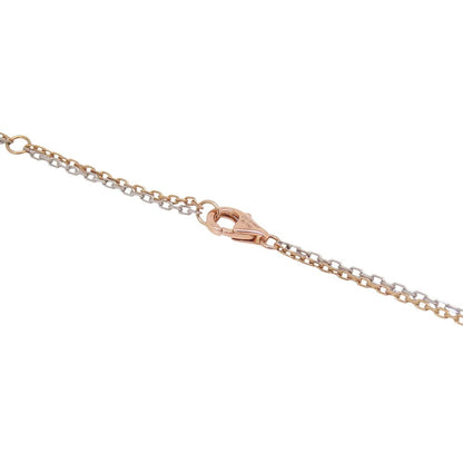Cartier Necklace Love Diamond 18k Pink Gold 18k White Circle Three Hoop Pendant — view 5