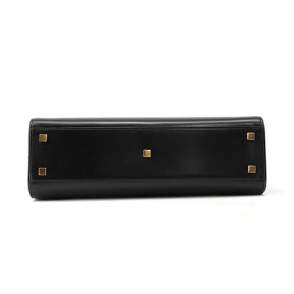 Saint Laurent Paris Handbag Manhattan Top Handle Box Calf Bag Black — view 3