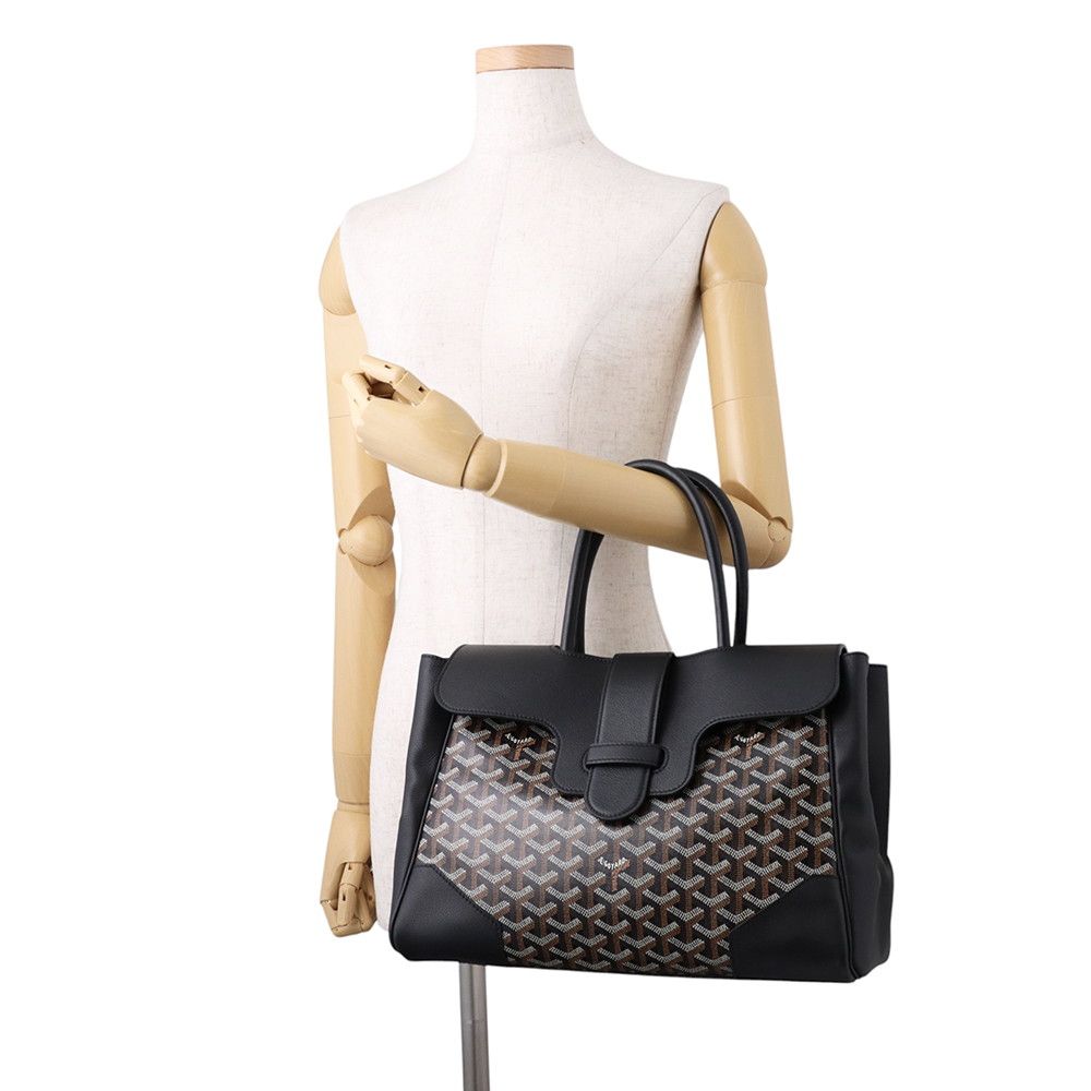 Goyard Handbag Saigon Leather Bag Black — view 4