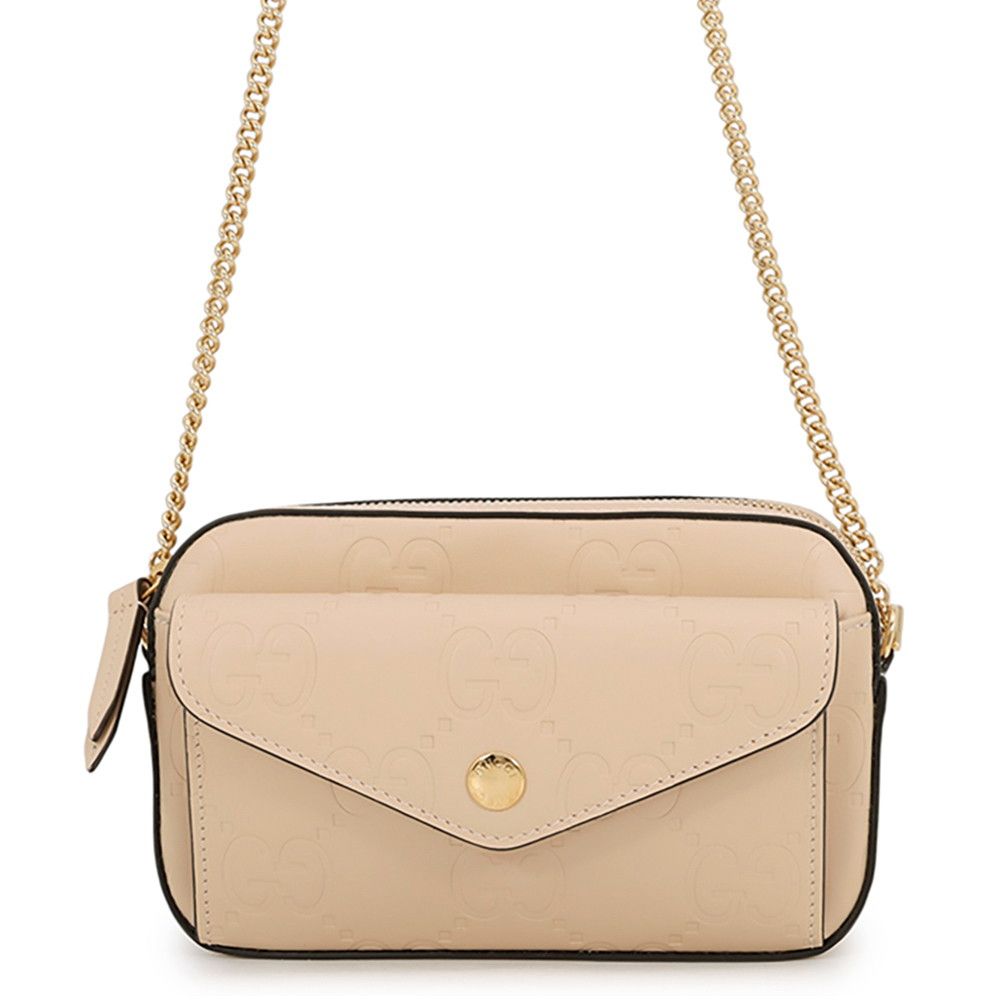 Gucci Chain Shoulder Bag GG Super Mini Leather