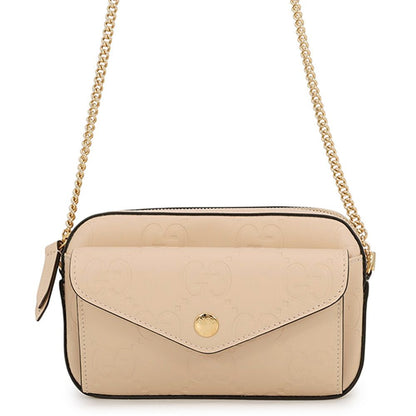 Gucci Chain Shoulder Bag GG Super Mini Leather