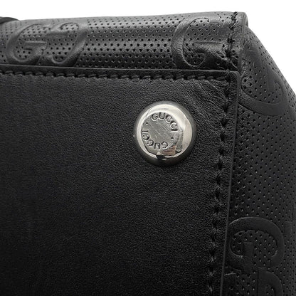 Gucci Tote Bag GG Embossed Leather Black — view 6