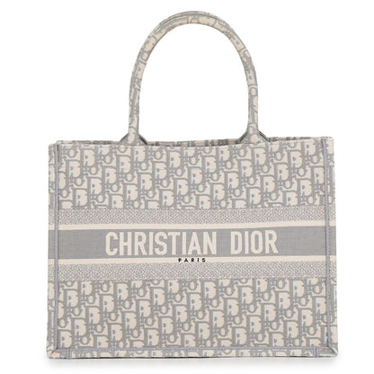 Dior Tote Bag Oblique Book Medium Canvas