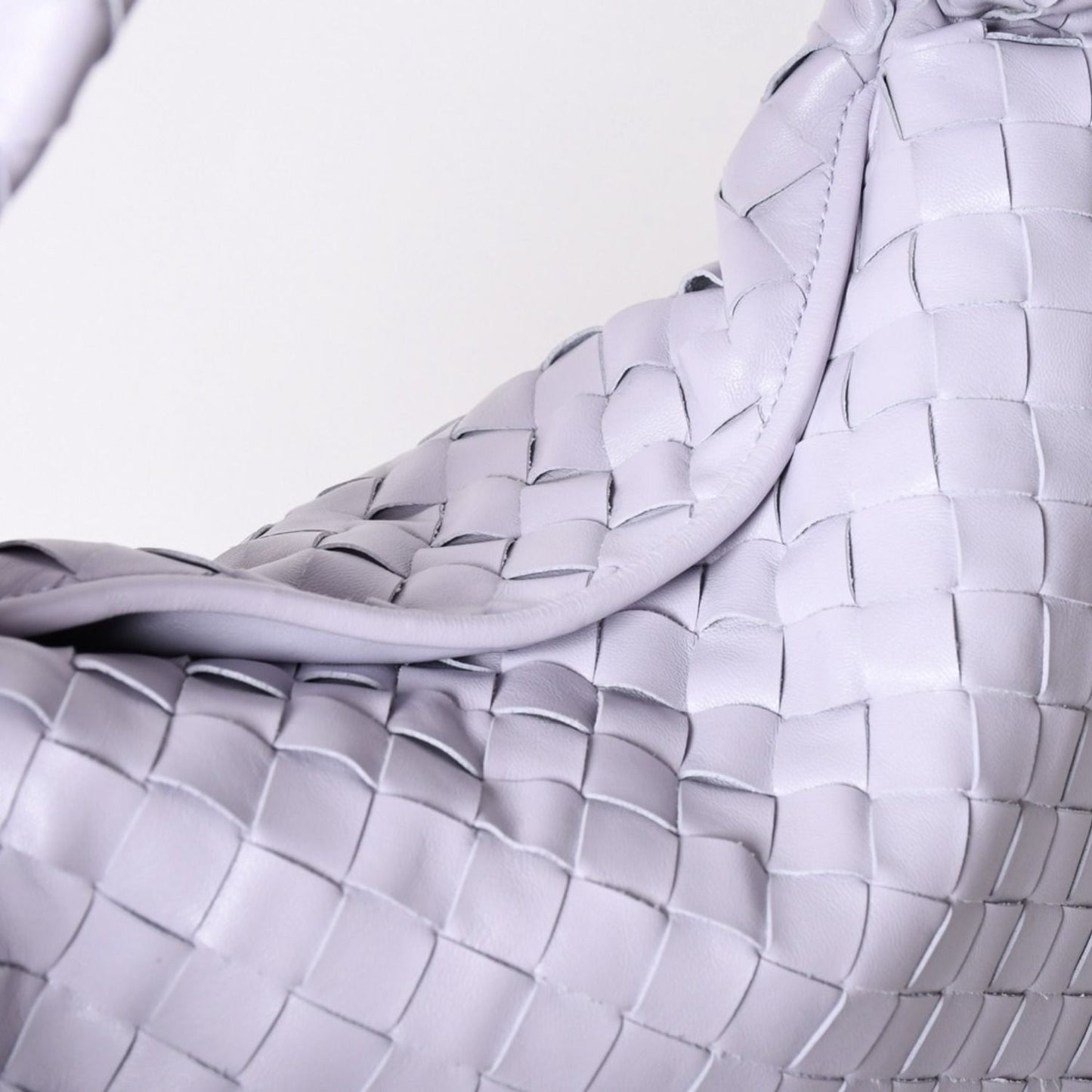 Bottega Veneta Small Hop Intrecciato Bag Leather Purple — view 7