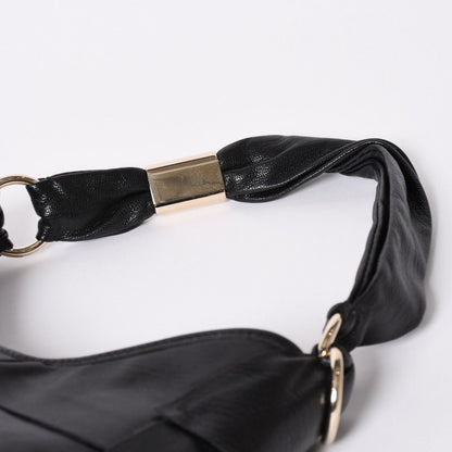Saint Laurent Tropez Tiered Frill Bag Black Gold — view 4