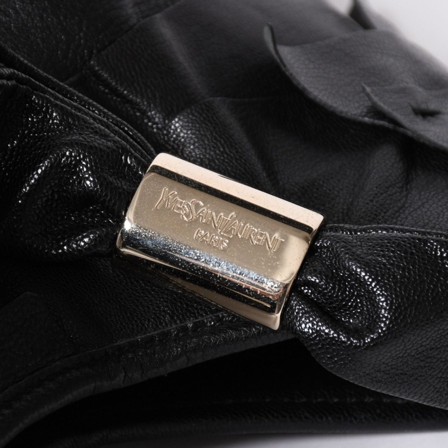 Saint Laurent Tropez Tiered Frill Bag Black Gold — view 6
