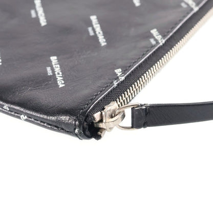 Balenciaga Logo Clutch Handbag Black — view 6