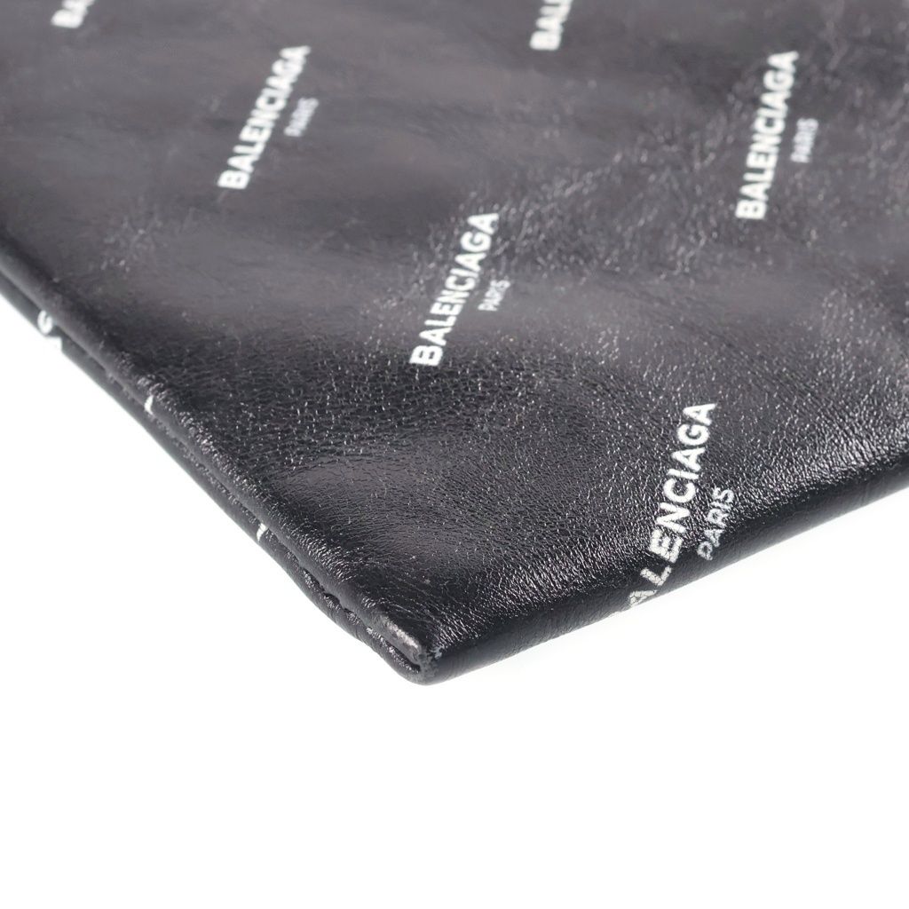 Balenciaga Logo Clutch Handbag Black — view 4