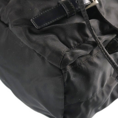 Prada Triangle Logo Tessuto Nylon Backpack Black — view 5