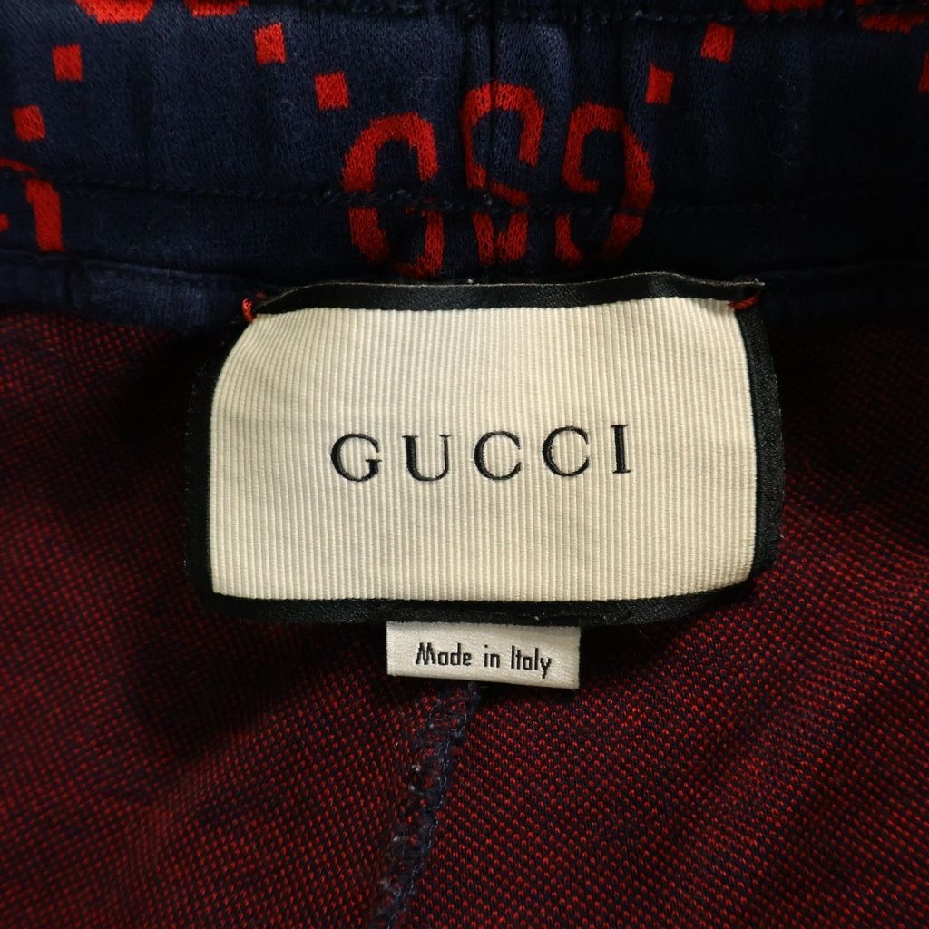 Gucci Jacquard Sweatpants GG All Over Print Navy — view 7