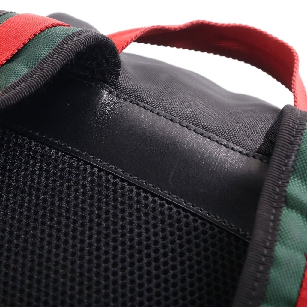 Gucci Tiger Motif Nylon Backpack Black Gold — view 7