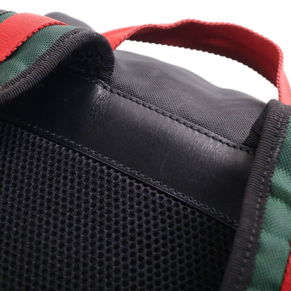 Gucci Tiger Motif Nylon Backpack Black Gold — view 7