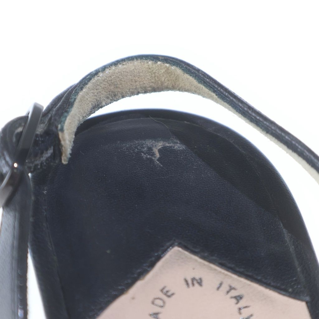 Chanel Camellia CC Logo Leather Slingback Pumps Shoes Black — view 6