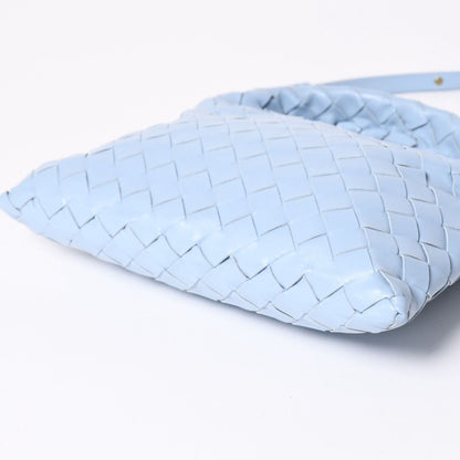 Bottega Veneta Mini Hop Intrecciato 2-Way Shoulder Bag Light Blue Leather — view 7