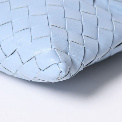 Bottega Veneta Mini Hop Intrecciato 2-Way Shoulder Bag Light Blue Leather — view 8