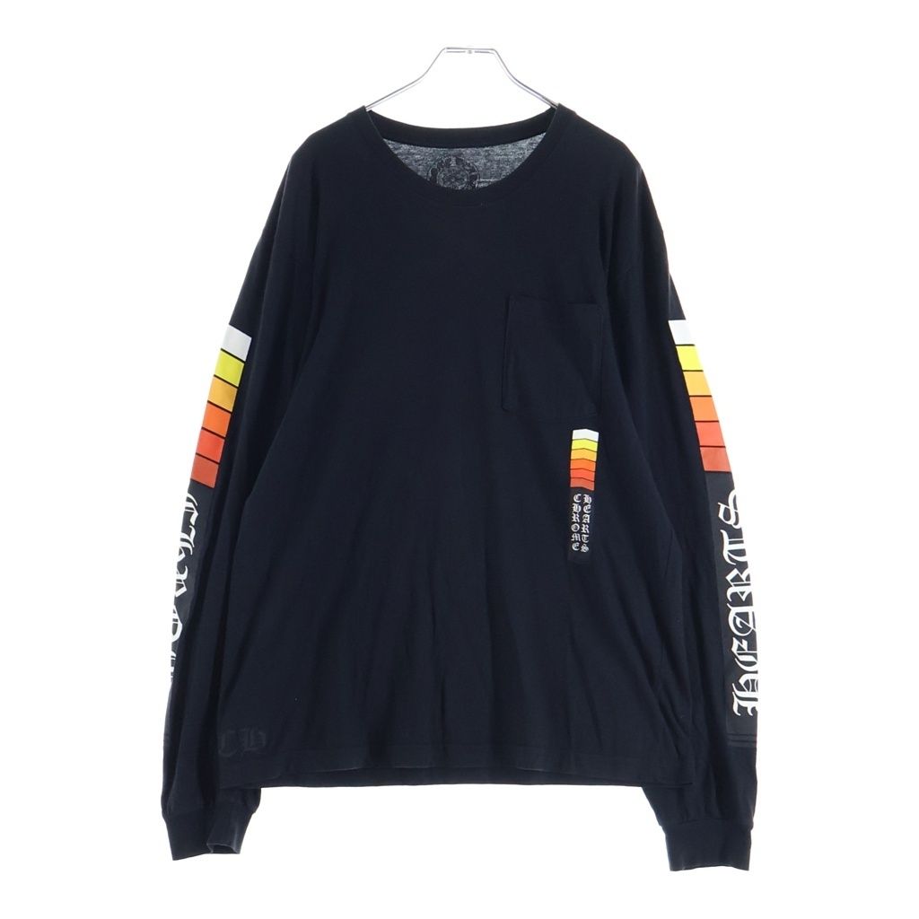 Chrome Hearts Neon Bar Logo Long Sleeve Tee Gradient Print T-Shirt Black — view 2