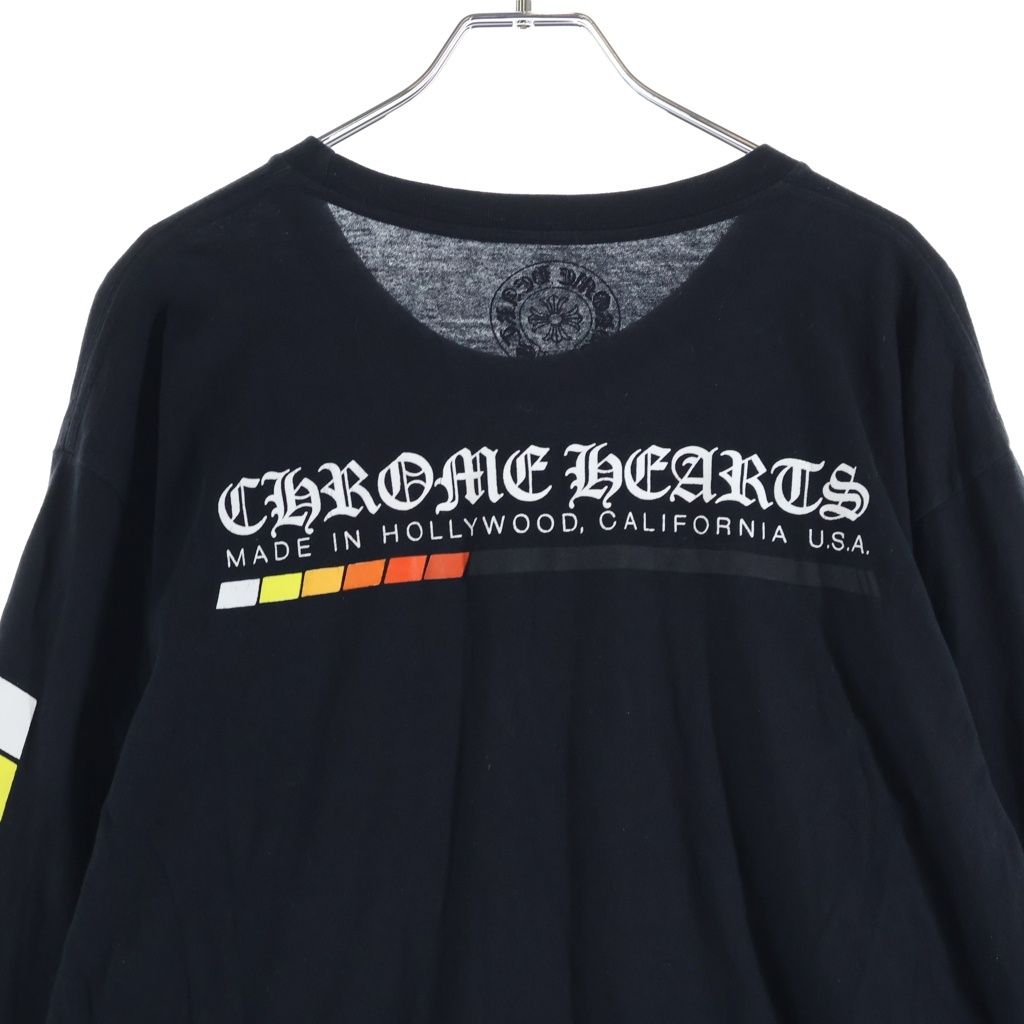 Chrome Hearts Neon Bar Logo Long Sleeve Tee Gradient Print T-Shirt Black — view 4