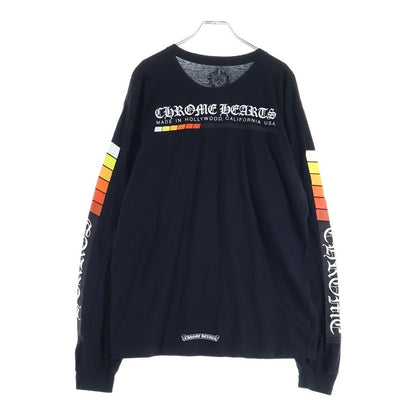 Chrome Hearts Neon Bar Logo Long Sleeve Tee Gradient Print T-Shirt Black