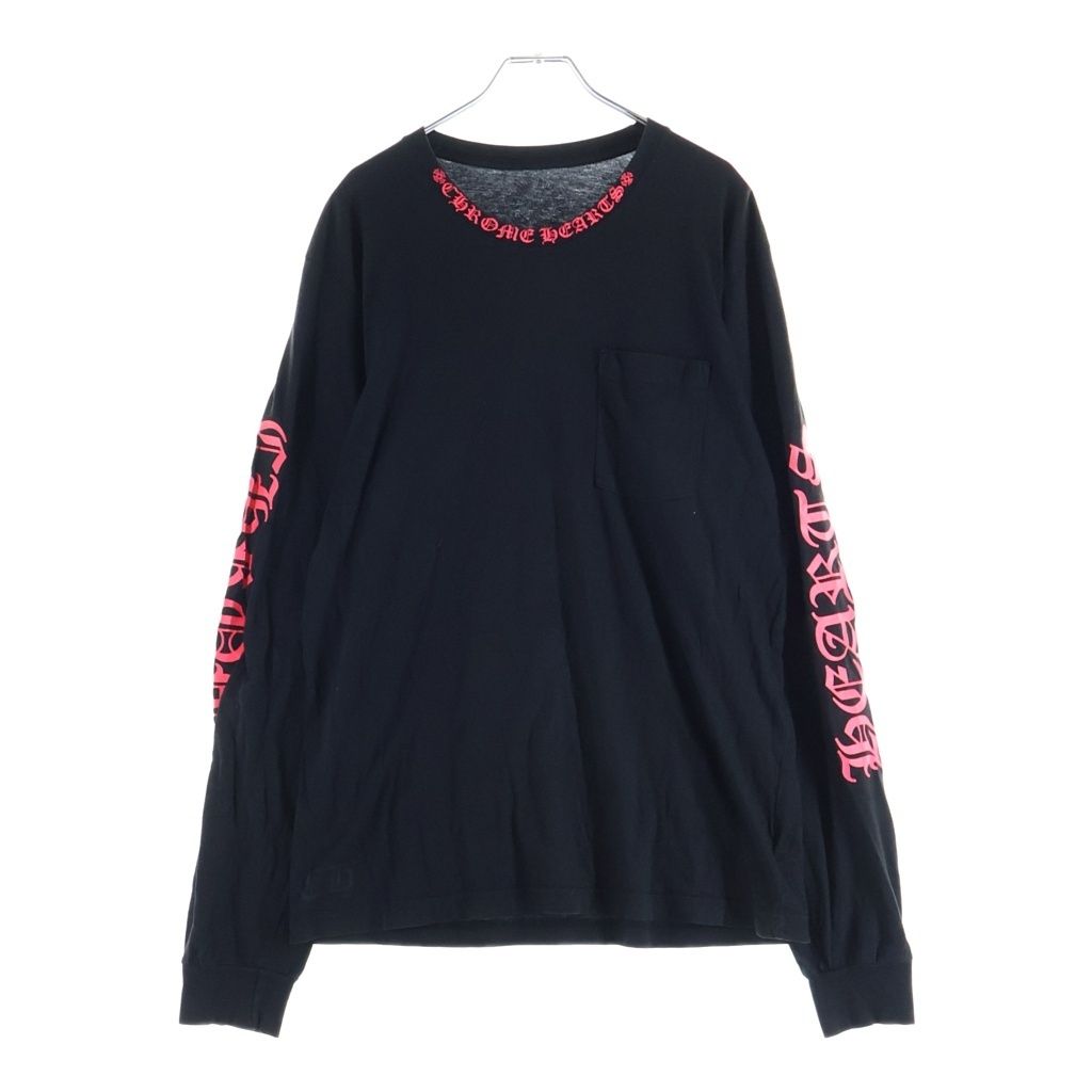 Chrome Hearts Neck Logo Long Sleeve Tee Top Black T-Shirt