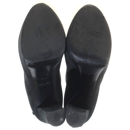 Louis Vuitton Open Toe Suede Leather Ankle Boots Black — view 5