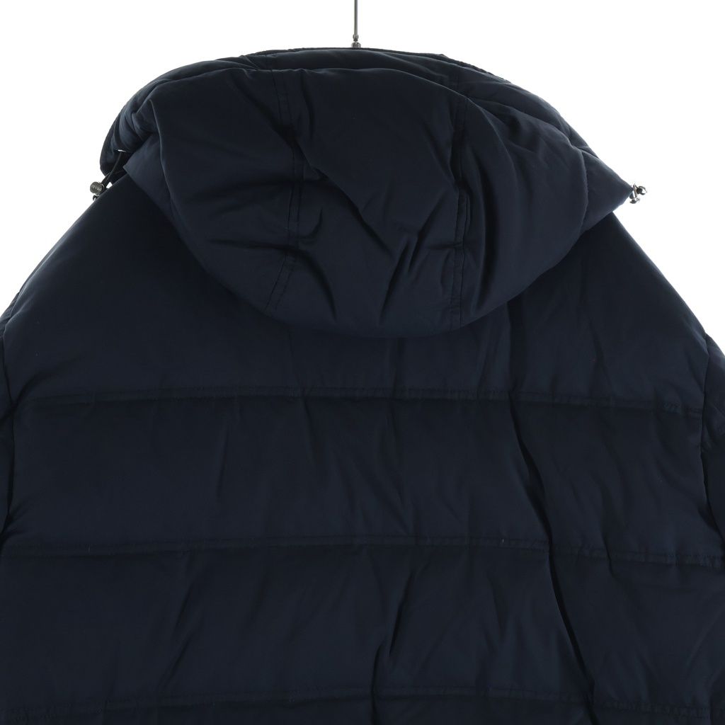 Prada Front Hooded Down Jacket Navy — view 4