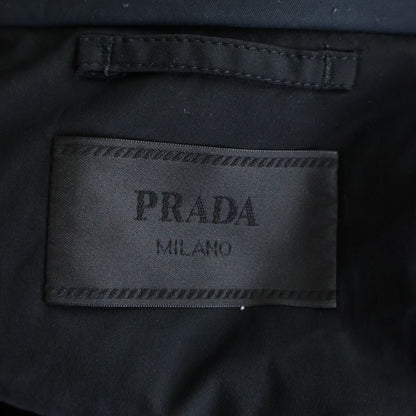 Prada Front Hooded Down Jacket Navy — view 6