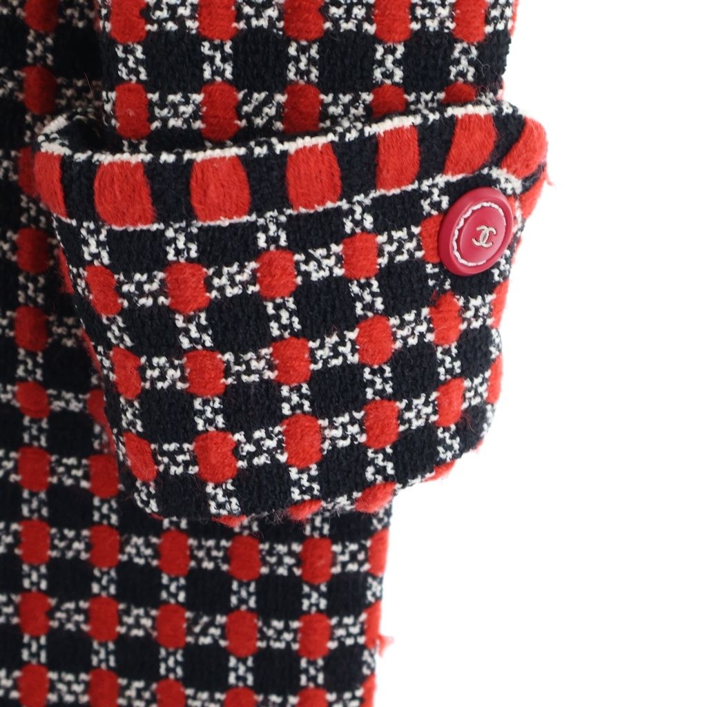 Chanel Tweed CC Logo Belt Gown Coat — view 6