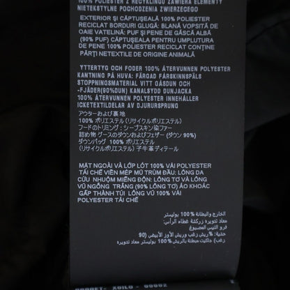 Prada Sheepfur Hooded Long Down Coat Black — view 7